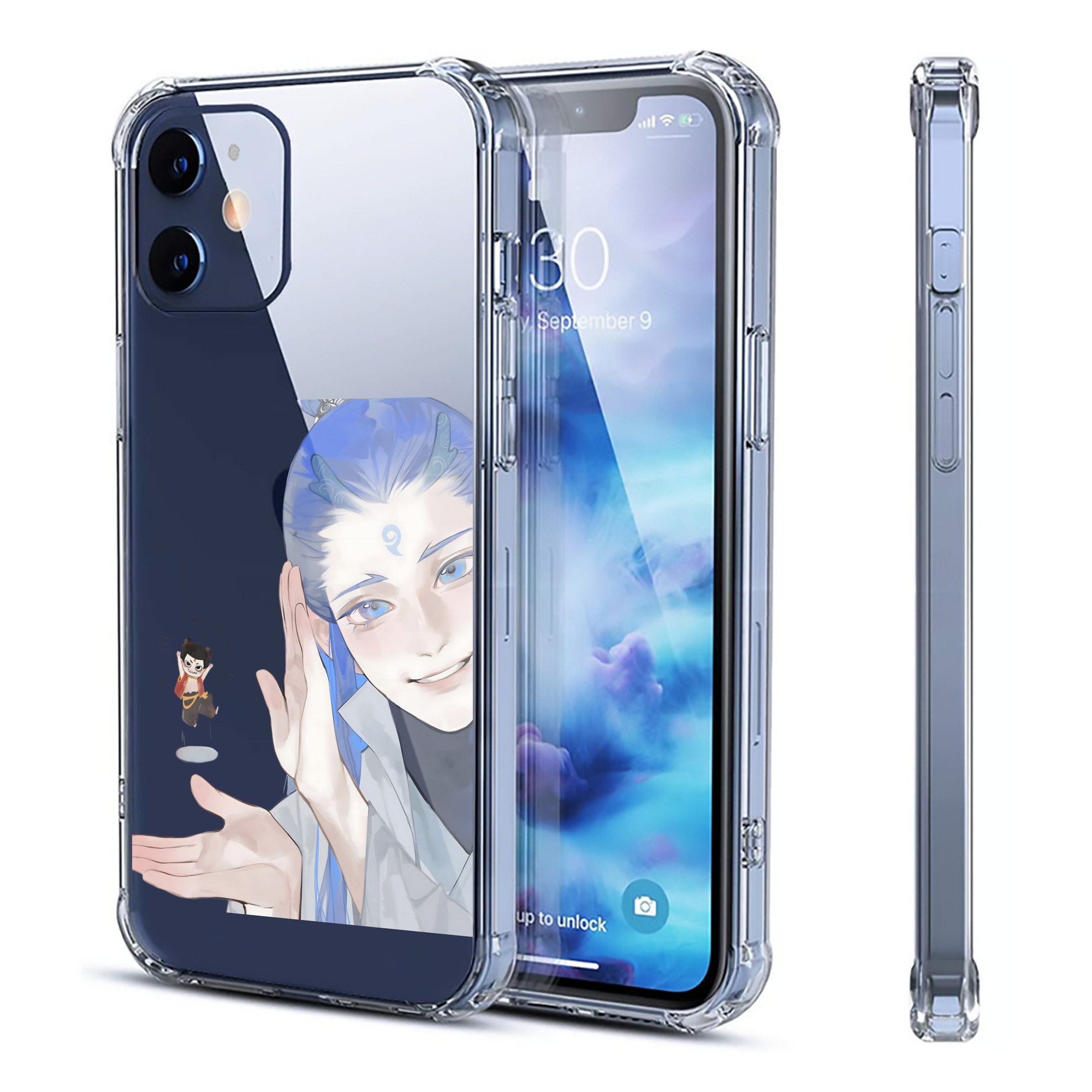 （画像用） Ne Zha 2 ナタ 魔童の大暴れ 【iPhone 12シリーズ対応】透明スマホケース（クリアソフトケース）